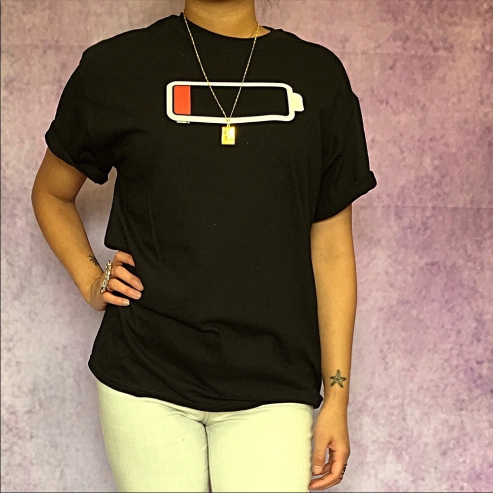 Lazy Daze Apparel “LOW BATTERY” graphic tee
